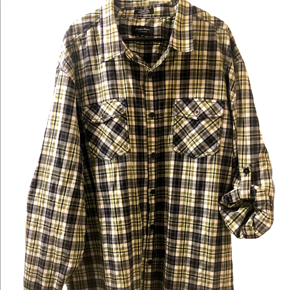 Eighty Eight platinum 4X roll tab sleeve shirt